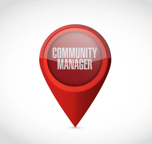 Concetto di segno del puntatore Community Manager — Foto Stock