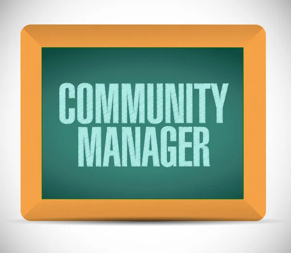 Concepto de signo de pizarra Community Manager — Foto de Stock