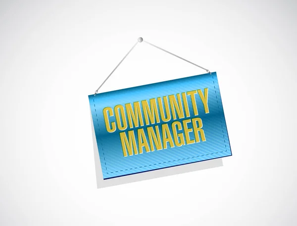 Community Manager concepto de signo colgante — Foto de Stock