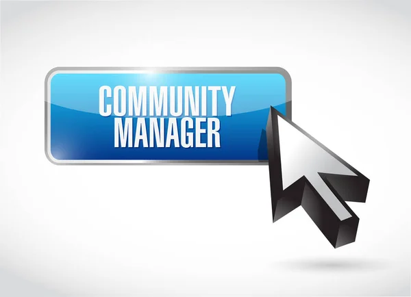 Community Manager pulsante segno concetto — Foto Stock