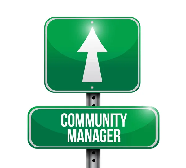 Concetto del segnale stradale Community Manager — Foto Stock