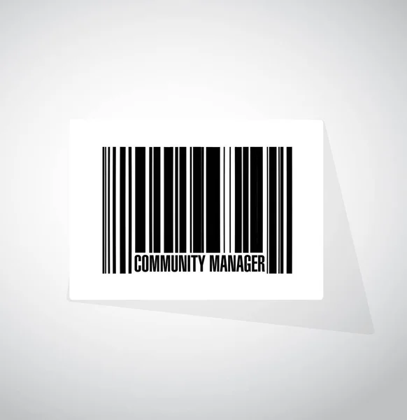 Concepto de signo de código de barras Community Manager — Foto de Stock