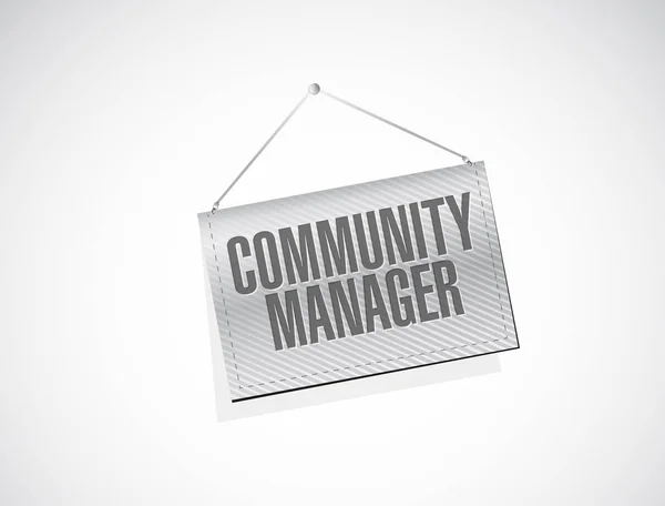 Concepto de signo de banner Community Manager — Foto de Stock