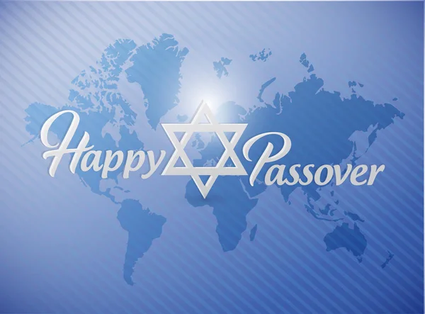 Happy passover sign card illustration — Stock Photo, Image