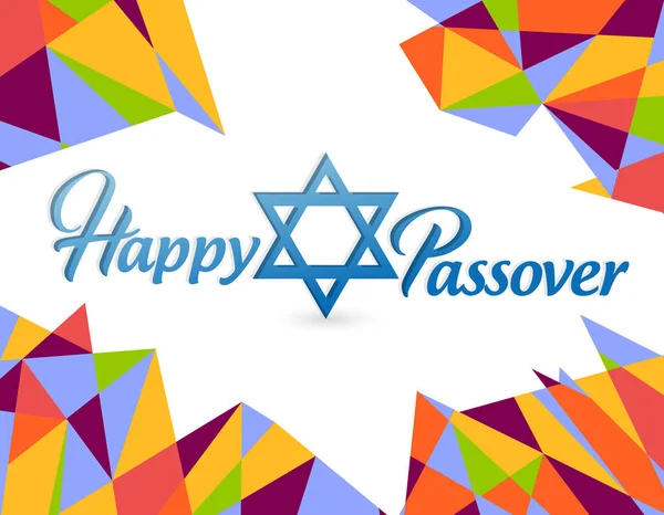 Happy passover sign card illustration — Stock Photo, Image