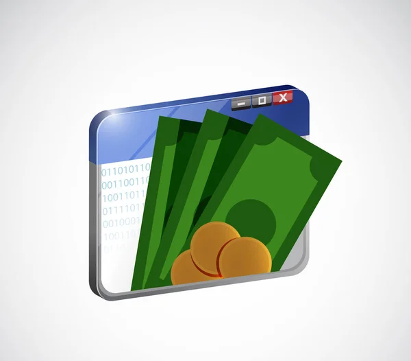 Online mobile payment concept isolated — Stock Photo, Image