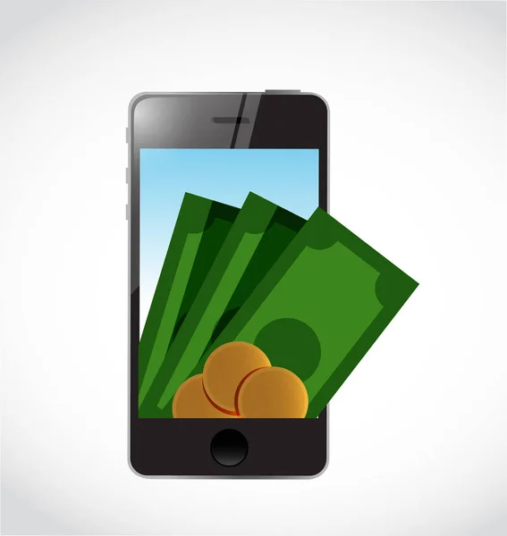 Concepto de pago móvil ilustración aislada —  Fotos de Stock
