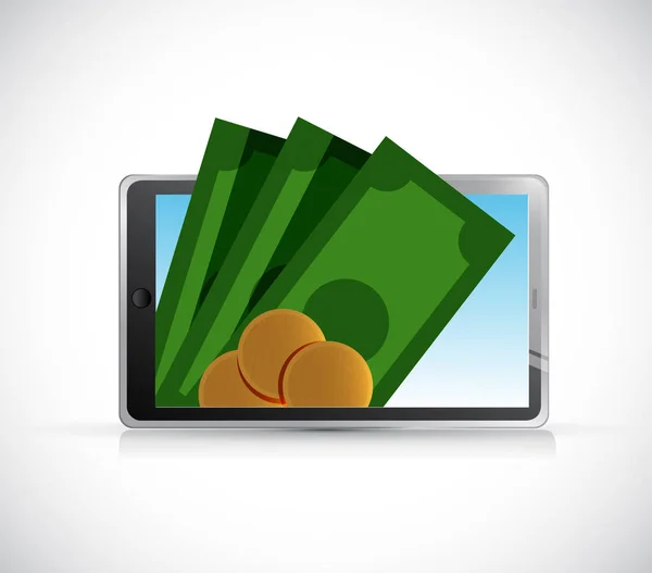 Tablet concetto di pagamento mobile isolato — Foto Stock