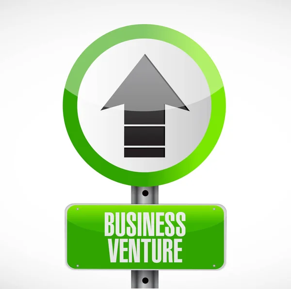 Business venture concept van de teken van de weg — Stockfoto