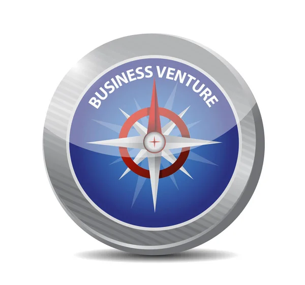 Business venture compass sign concept — Stock Photo, Image