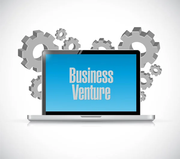 Business venture computer sign concept — Stock Photo, Image