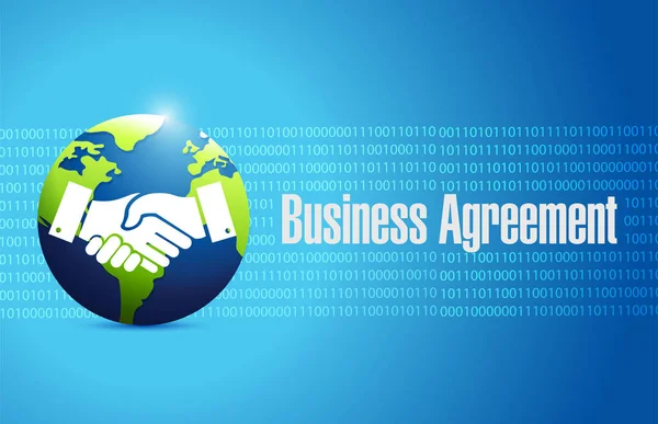 Globus Business Agreement Handshake Konzept — Stockfoto