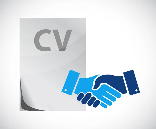 Employment contract agreement handshake concept — Stock Photo, Image