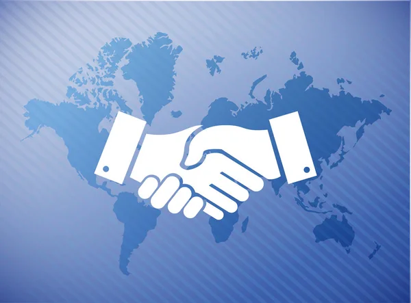 International agreement handshake concept — Stock Photo, Image