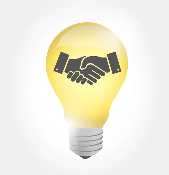 Idea agreement handshake lines concept — Stock Photo, Image