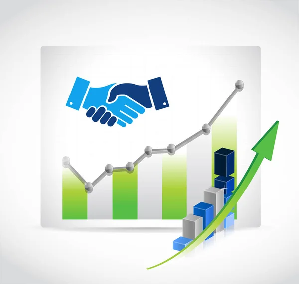 Acuerdo de negocios apretón de manos concepto gráfico —  Fotos de Stock