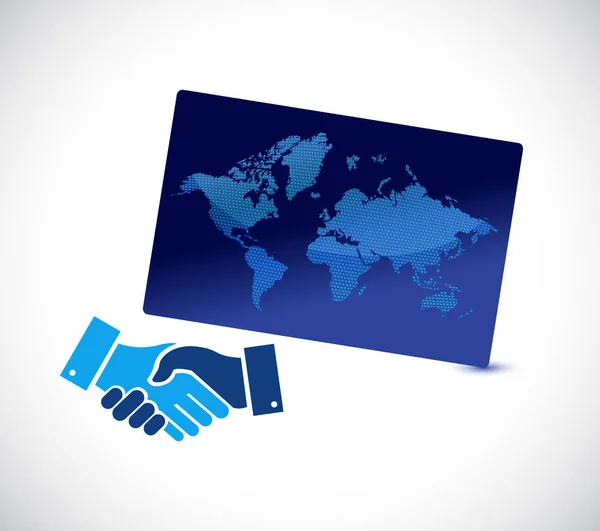 Global agreement handshake concept — Stock Photo, Image