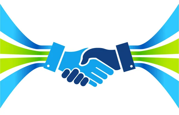 Obchodní dohoda handshake linky koncept — Stock fotografie