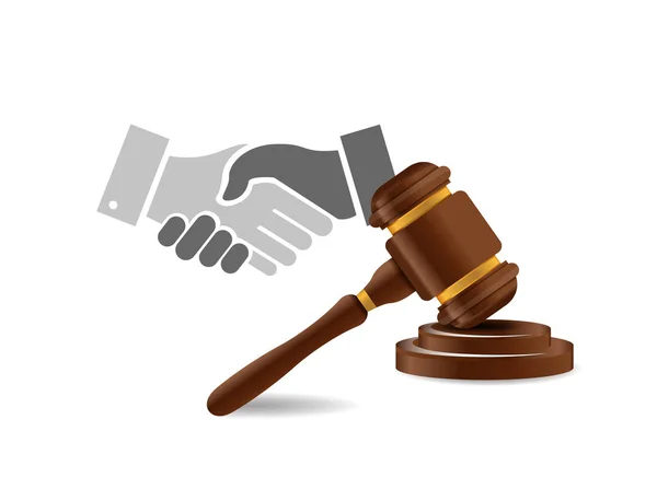 Jogi megállapodás kézfogás koncepciója — Stock Fotó
