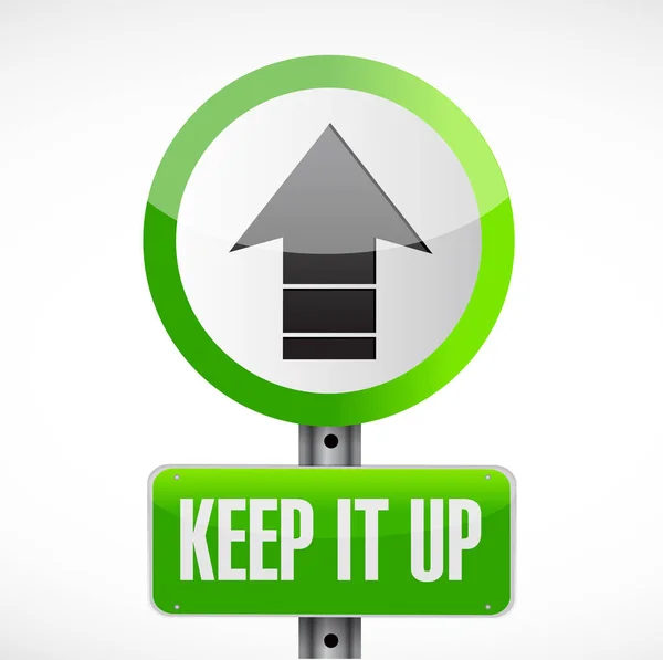 Keep it up road sign concept illustration design — Stock Photo, Image