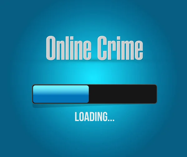 Online crime loading bar sign concept — Stock Photo, Image