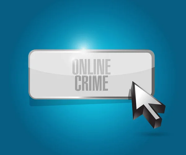 オンライン犯罪ボタン記号概念図 — ストック写真