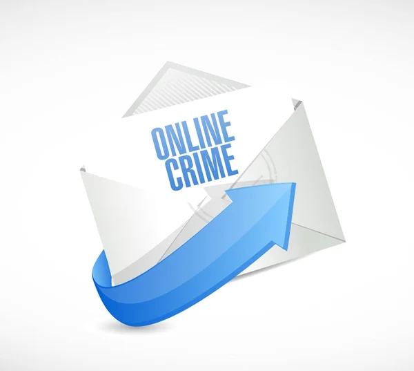 Online crime mail sign concept illustration — Stock Photo, Image