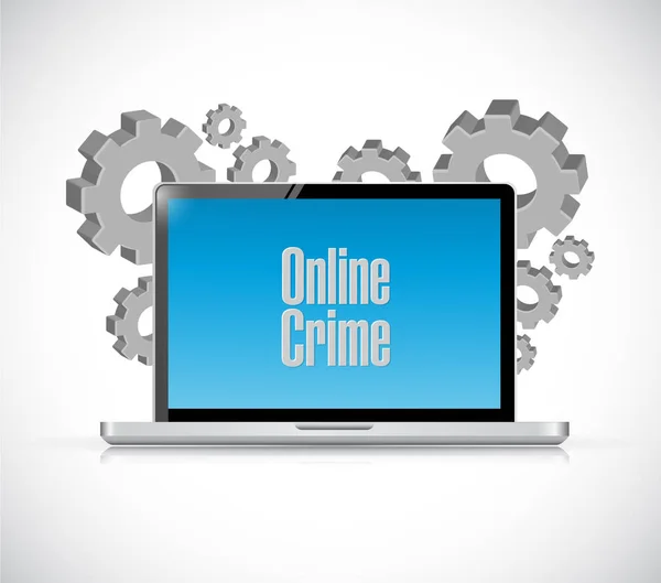 Online crime computer sign concept — Stock Photo, Image