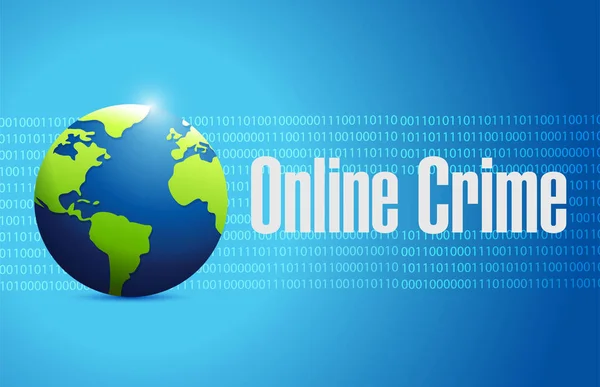 Online crime binary background sign concept — Stock Photo, Image