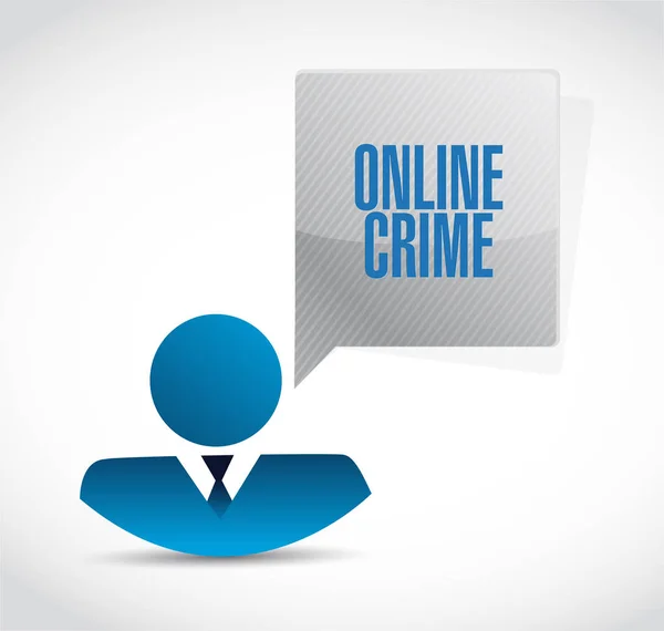 Crime online avatar assinar conceito — Fotografia de Stock