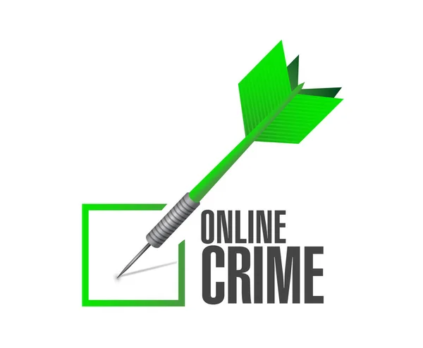 オンライン犯罪は、dart 記号概念をチェックします。 — ストック写真