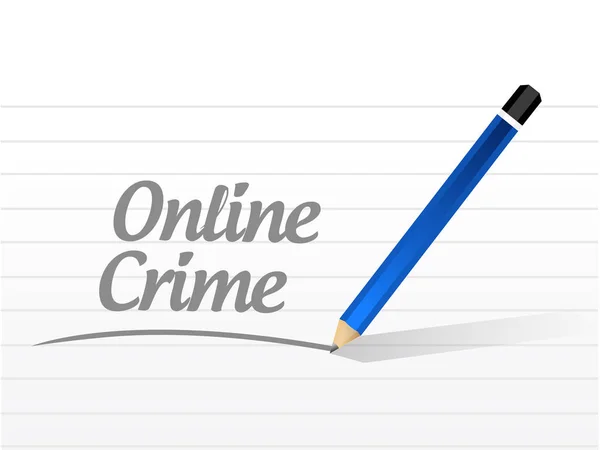 Concepto de signo de mensaje de crimen en línea — Foto de Stock