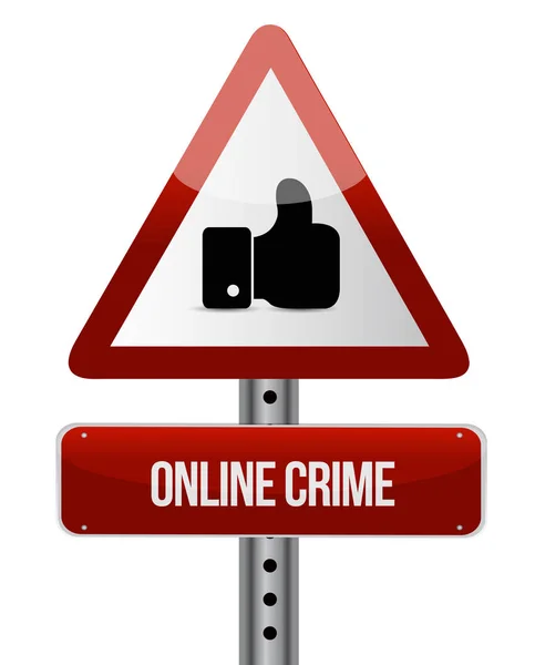 Online crime like road sign concept — Stock Photo, Image