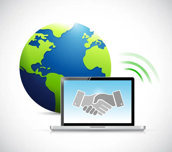 International business connection handshake — Stock Photo, Image