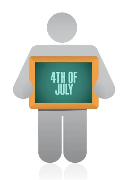 4th of July avatar sign concept illustration — Stock Photo, Image