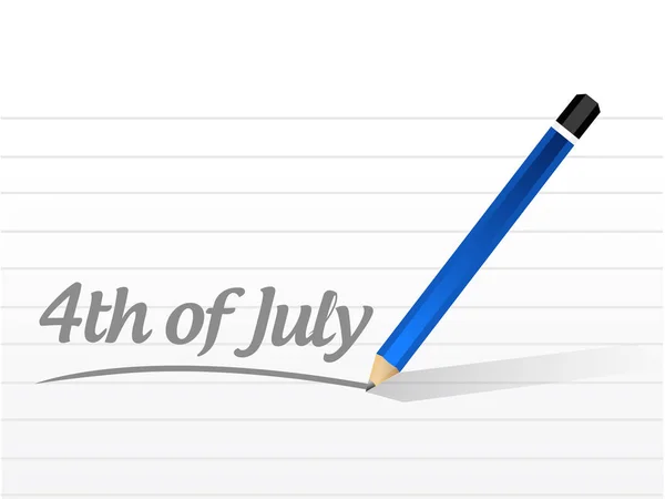 4th of July message sign concept illustration — Stock Photo, Image
