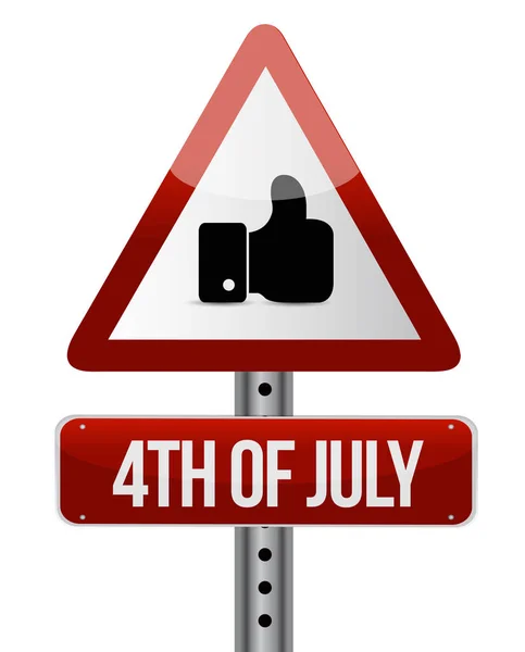 4th of July like road sign concept illustration — Stock Photo, Image