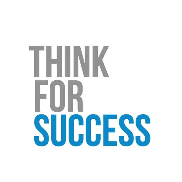 Think for success text sign concept — Stock Photo, Image