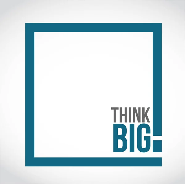 Think Big Text Box Konzept Illustration — Stockfoto