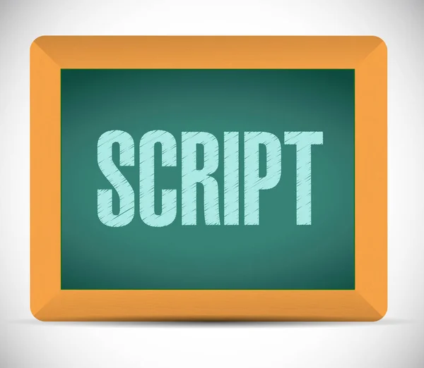 Script schoolbord teken concept illustratie — Stockfoto