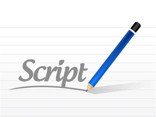 Script message sign concept illustration — Stock Photo, Image