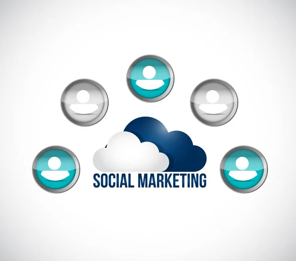 Social Marketing Avatar Netzwerkkonzept — Stockfoto