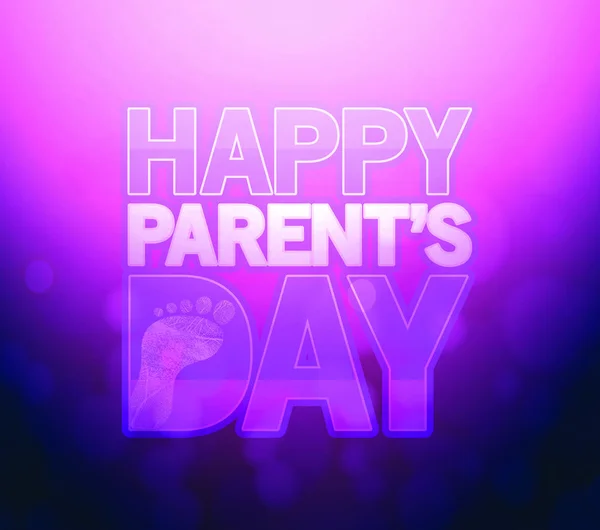 Tanda hari Pink Happy parents Illustration — Stok Foto