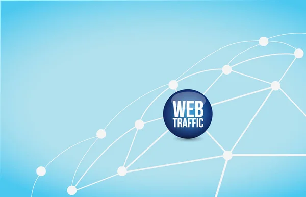 Web traffic link netwerk illustratie — Stockfoto