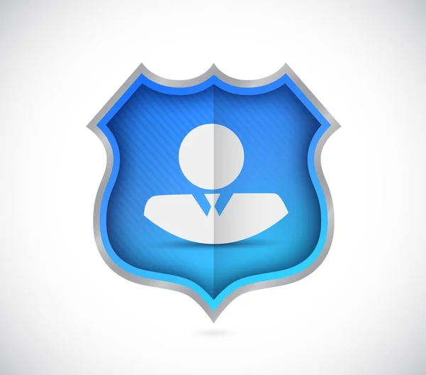 Escudo de seguridad azul avatar — Foto de Stock