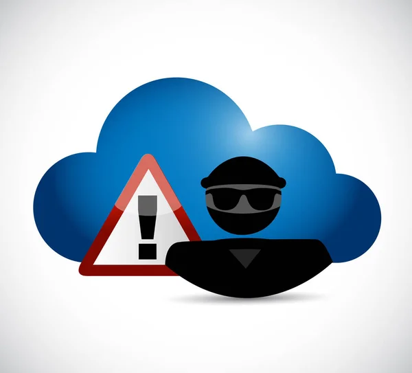 Cloud computing hackers concepto ilustración — Foto de Stock