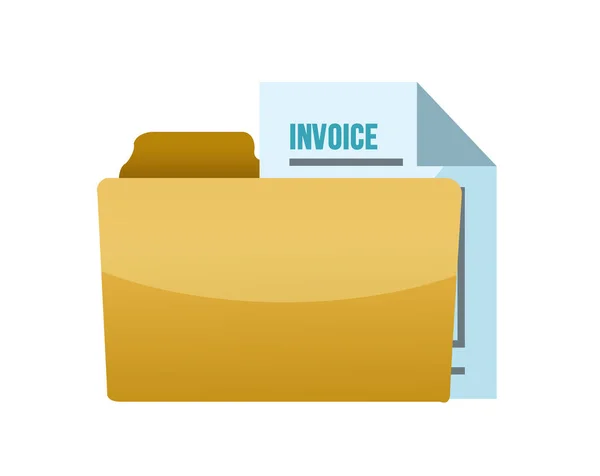 Invoice inside a folder illustration design — Stock Photo, Image