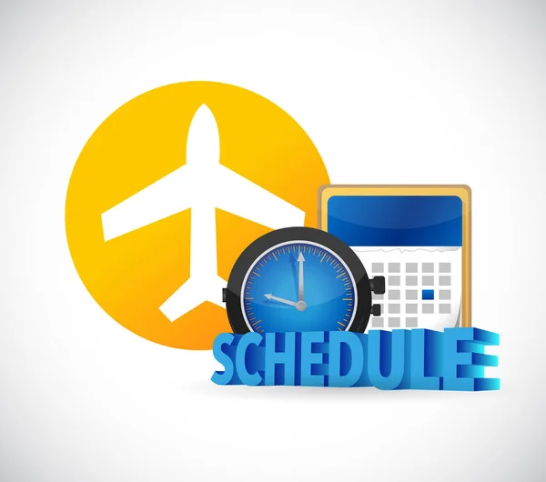 Flygplats schema tid koncept — Stockfoto