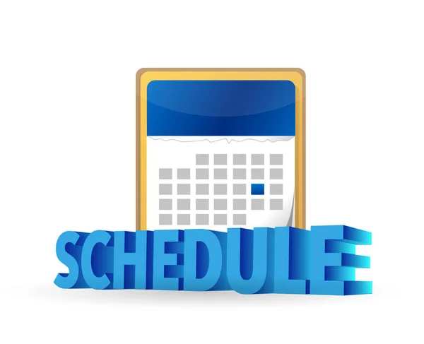 Schedule on blue calendar concept — Stock Photo, Image