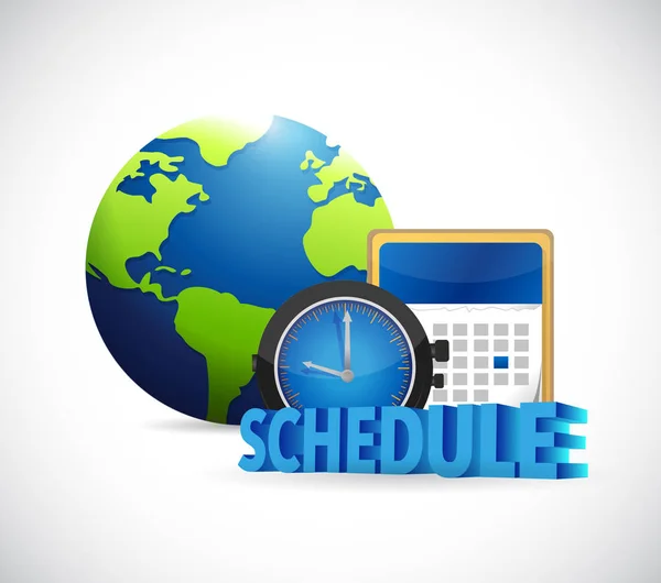 Calendario y calendario internacional . — Foto de Stock